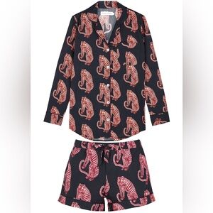 Desmond & Dempsey Signature Pyjama Set in Sansido Tiger Print